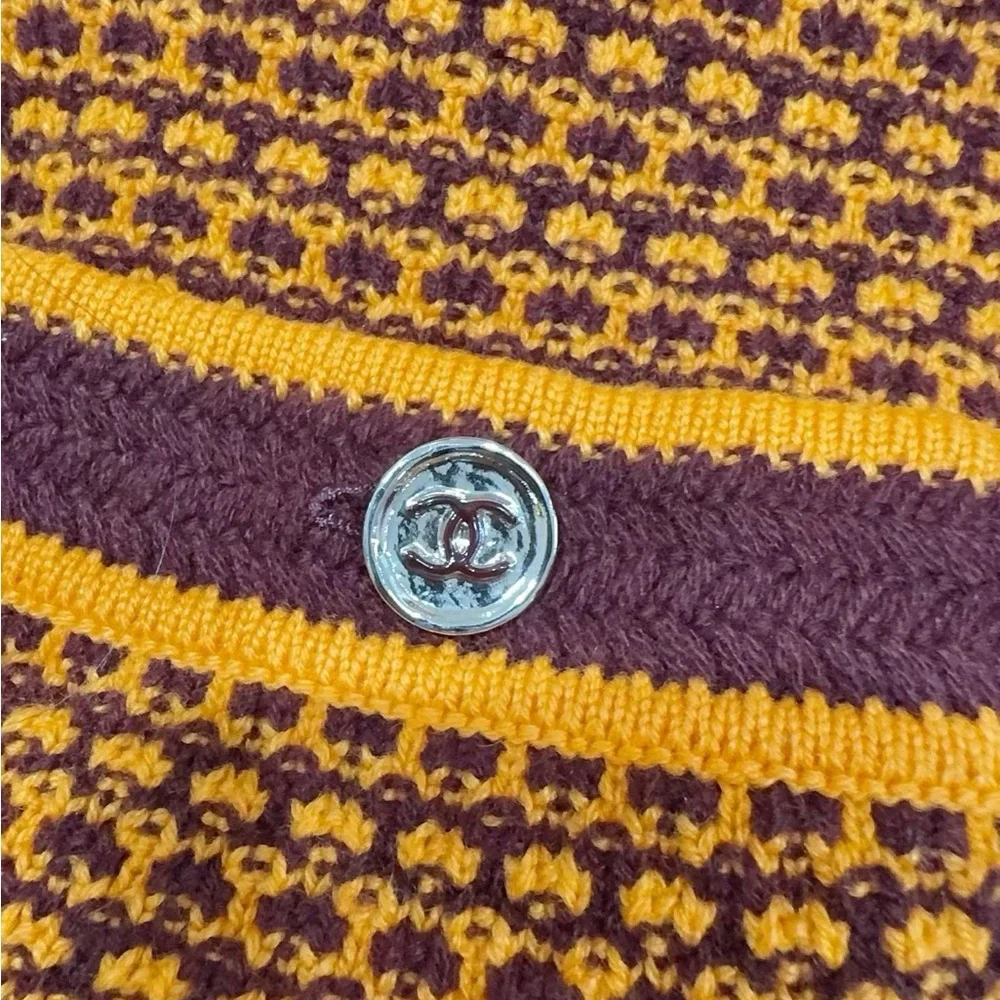 Authentic CHANEL Brown and Orange Sleeveless Dress - Picture 4 of 7